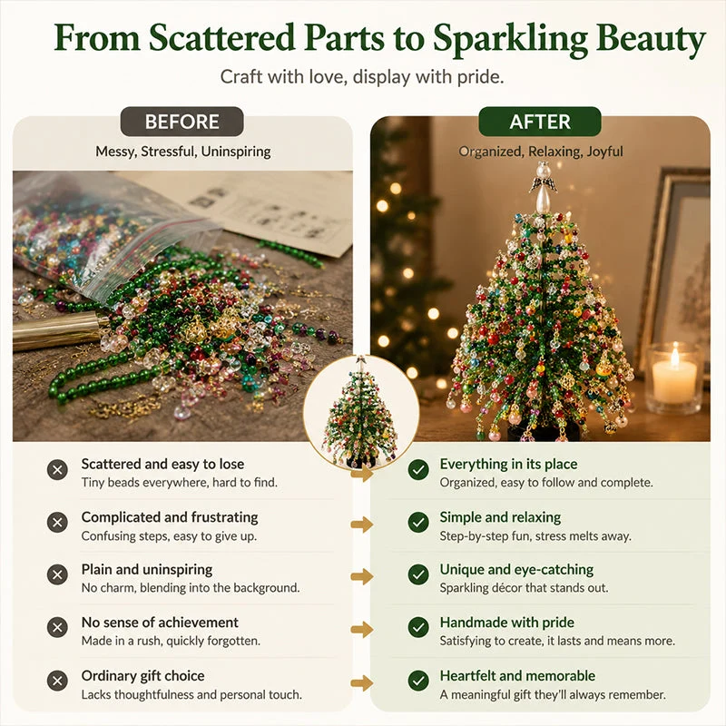 🎄✨ DIY Beaded Christmas Tree Kit