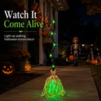 🧹 Animated Light-Up Walking Halloween Broom Decor