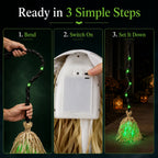 🧹 Animated Light-Up Walking Halloween Broom Decor