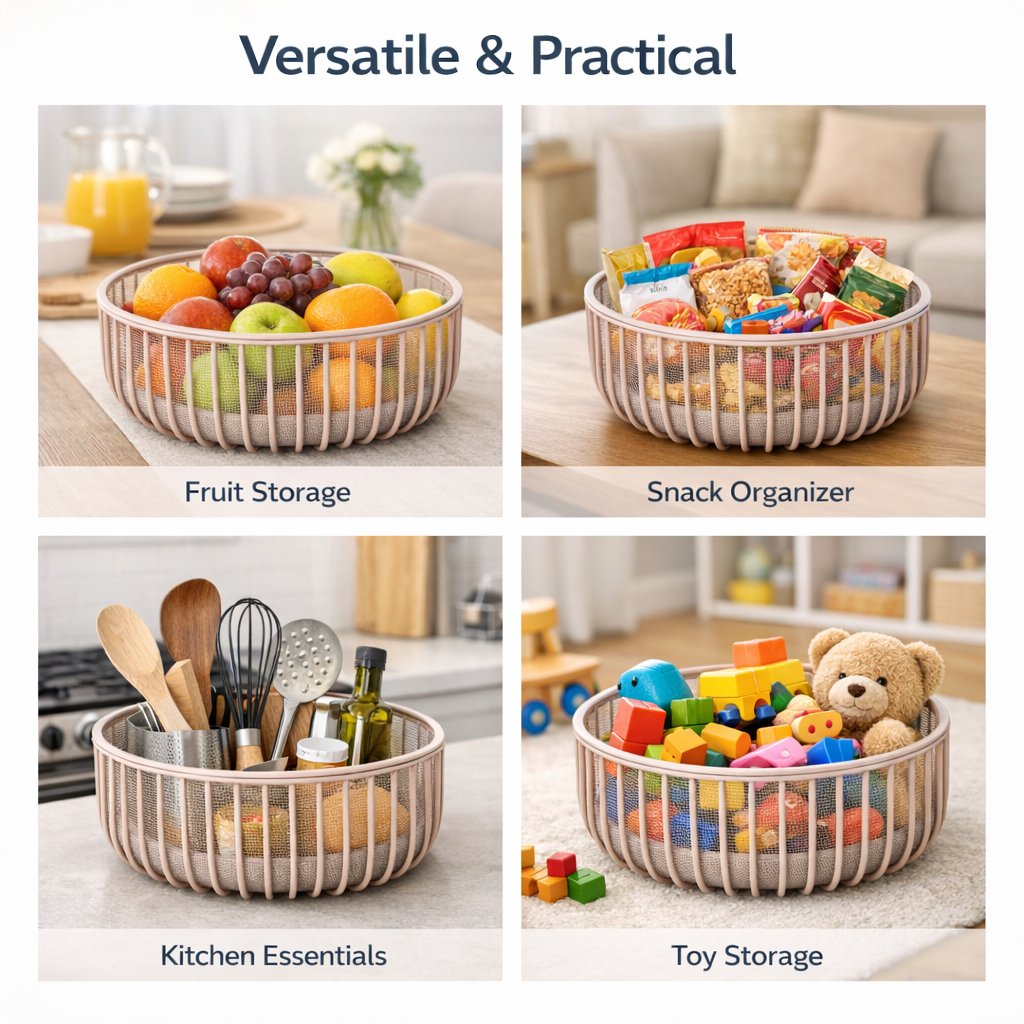 🍎 Fruit storage basket with mesh design to prevent flies and insects. 🧺🍇