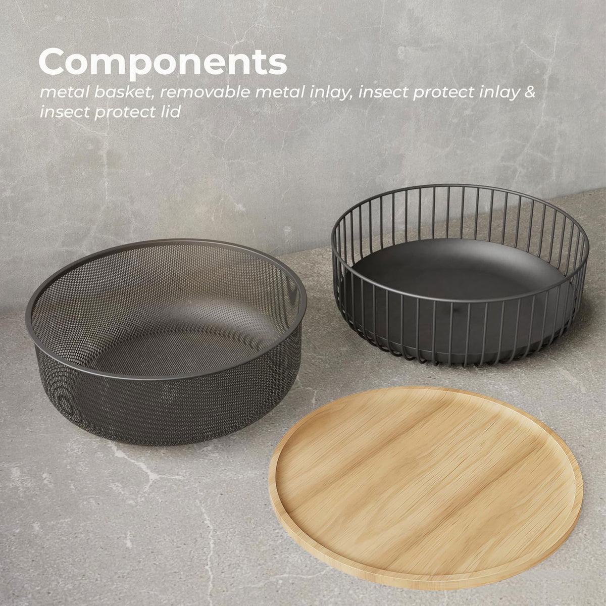 🍎 Fruit storage basket with mesh design to prevent flies and insects. 🧺🍇