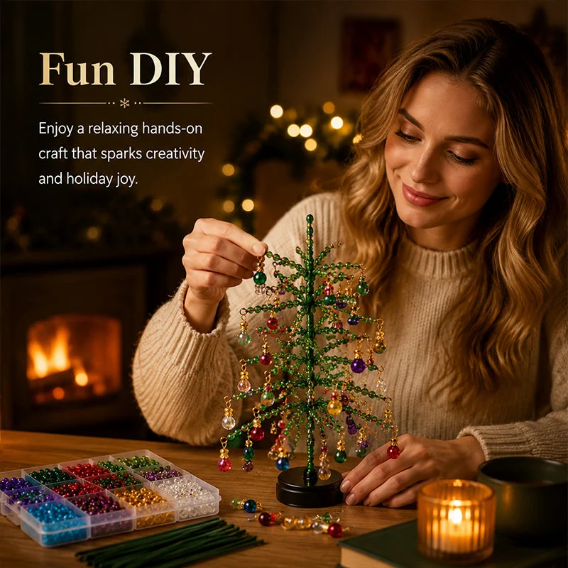 🎄✨ DIY Beaded Christmas Tree Kit