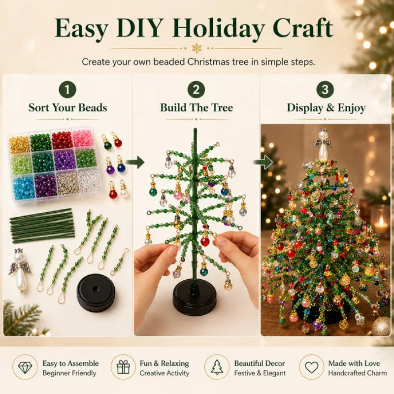 🎄✨ DIY Beaded Christmas Tree Kit